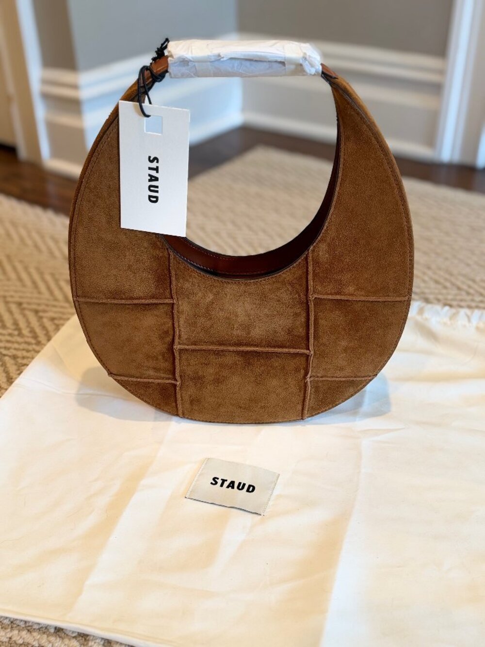 Staud Moon Suede Shoulder Bag